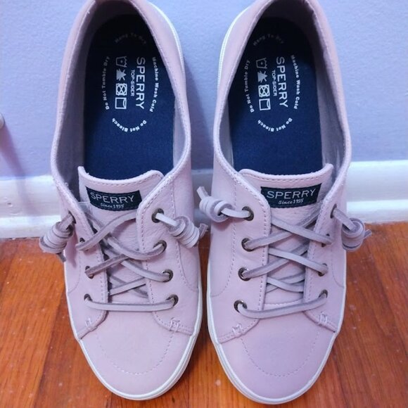 SPERRY Top Sider Crest Vibe Slip On Boat Shoes 9.5W Rose Pink Washable Suede NEW - Picture 3 of 10
